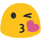 Face Blowing a Kiss emoji on Google